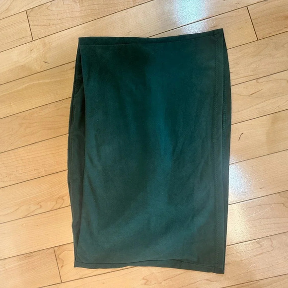 Project Social T URBAN OUTFITTERS Green Faux Suede Tube Top - size small - Picture 4 of 5
